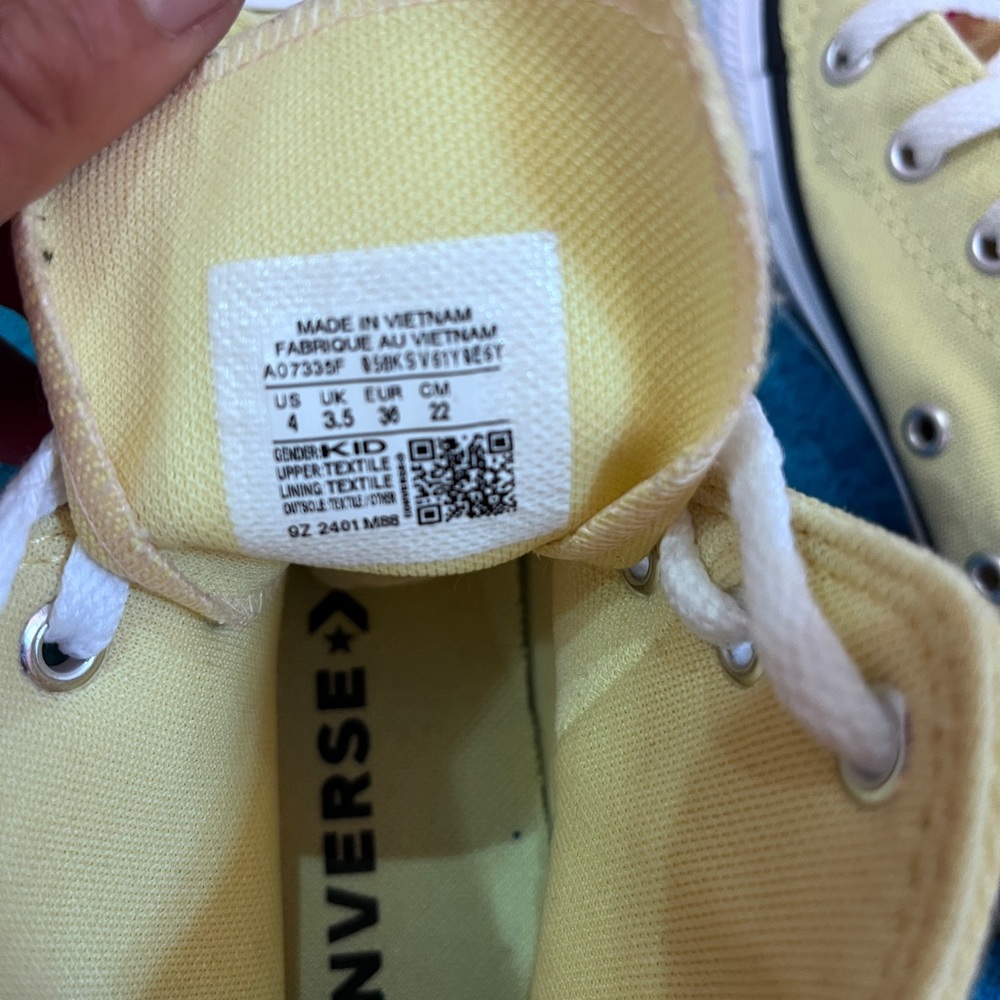 Converse Kids Yellow High-Top Sneakers - Picture 8 of 8